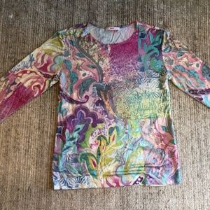 Printed Leggiadro Knit Tee (3/4 sleeve)